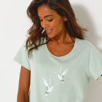 Chemise de nuit longue oiseaux - blancheporte