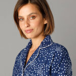 Chemise de nuit en pilou forme liquette imprimé Étoiles - blancheporte Chemise de nuit en pilou forme liquette imprimé Étoiles - blancheporte