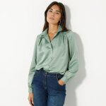 Chemise volume ample unie, satin - blancheporte