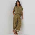 Chemisier boutonn� ray�, manches courtes - blancheporte