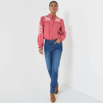 Chemisier brod col volant, crpon - blancheporte