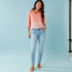 Chemisier brod� uni, sp�cial petites - blancheporte