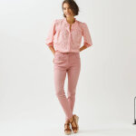 Chemisier broderie anglaise, smocks et col volant� - blancheporte