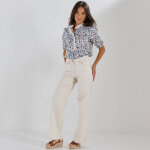 Chemisier � carreaux, en gaze de coton - blancheporte