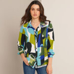 Chemisier en crpe imprim graphique - blancheporte