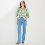 Chemisier imprim� bicolore, voile de coton - blancheporte