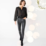 Chemisier imprim pois dor, voile - blancheporte