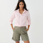 Chemisier imprim� ray� et oiseaux - blancheporte