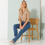 Chemisier lin - coton, manches retroussables - blancheporte