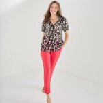 Chemisier manches blousantes imprim� floral, voile jacquard - blancheporte