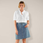 Chemisier manches courtes uni, gaze de coton - blancheporte