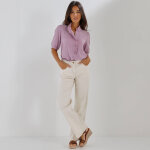 Chemisier manches courtes uni, gaze de coton - blancheporte