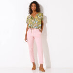 Chemisier viscose imprimé multicolore, manches courtes - blancheporte Chemisier viscose imprimé multicolore, manches courtes - blancheporte