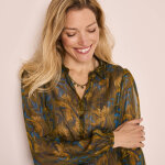 Chemisier voile imprim�, fils brillants - blancheporte