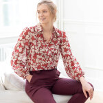 Chemisier en voile, imprim fleurs - blancheporte