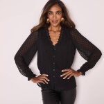 Chemisier voile plumetis, dtails macram - blancheporte