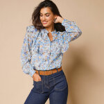 Chemisier volant, voile imprim - blancheporte