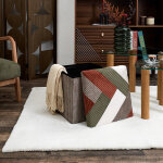 Coffre - pouf ctel pliable patchwork - blancheporte