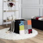 Coffre - pouf pliable patchwork - blancheporte
