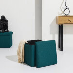 Coffre - pouf pliable, revêtement texturé - blancheporte Coffre - pouf pliable, revêtement texturé - blancheporte