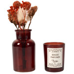 Coffret avec bougie parfumée, vase et fleurs séchées - blancheporte Coffret avec bougie parfumée, vase et fleurs séchées - blancheporte