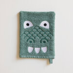 Collection �ponge enfant brod�e dinosaure coton - 380 g / m� - colombine des petits