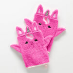 Collection ponge enfant brode licorne coton - 380 g / m - drap de douche : 70x130cm - rose - colombine ...