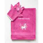 Collection ponge enfant brode licorne personnalisable coton - colombine des petits
