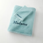 Collection serviettes de bain 420 g / m� brod�es  madame  - colombine
