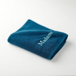 Collection serviettes de bain 420 g / m� brod�es  madame  - drap de douche : 70x130cm - bleu - colombine ...