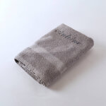 Collection serviettes de bain personnalisables confort moelleux - drap de douche : 70x130cm - gris - ...