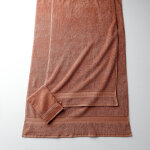 Collection serviettes de bain unies 420 g / m2 confort moelleux - lot de 2 serviettes : 50x100cm - marron ...