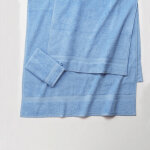 Collection serviettes de bain unies 420 g / m2 confort moelleux - drap de douche : 70x130cm - bleu - ...