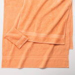 Collection serviettes de bain unies 420 g / m2 confort moelleux - lot de 2 serviettes : 50x100cm - orange ...