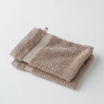 Collection serviettes de bain unies 640g / m2 confort prestige - lot de 2 gants - marron - colombine Collection serviettes de bain unies 640g / m2 confort prestige - lot de 2 gants - marron - colombine