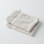Collection serviettes de bain unies 640g / m2 confort prestige - lot de 2 gants - cru - colombine