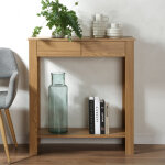 Console haute, 2 tiroirs, 1 tablette - blancheporte