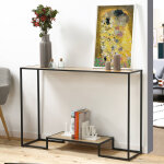 Console stockies style industriel - 2 niveaux - blancheporte Console stockies style industriel - 2 niveaux - blancheporte