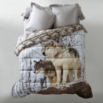 Couette microfibre impression photo loup 200g / m2 - blancheporte