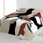 Couette microfibre imprim� moderne d�co 200 g / m� - blancheporte