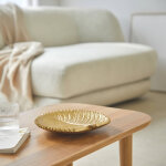 Coupelle forme feuille, polyr�sine dor�e - blancheporte