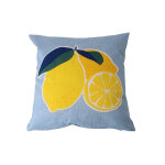 Coussin carr imprim citrons - blancheporte