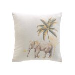 Coussin imprim mtallis savane - blancheporte