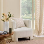 Coussin imprim� palmiers et pompons - blancheporte