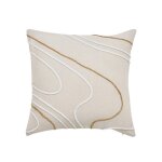 Coussin lignes relifes jute et corde - blancheporte