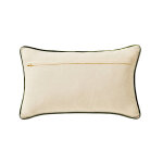 Coussin rectangulaire coton lin broderie fleurie - blancheporte