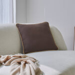 Coussin uni biais en jute - blancheporte