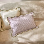Coussin vichy feston contrastant - blancheporte Coussin vichy feston contrastant - blancheporte