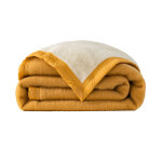 Couverture bicolore pure laine 600 g / m - ourson