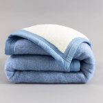 Couverture bicolore pure laine 800 g / m� - blancheporte